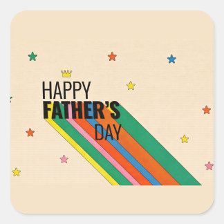 Carré Festive Father's Day Star & Stripe Sticker