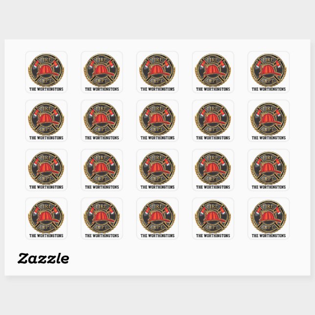 Carré FIREFIGHTER Sticker (Feuille)