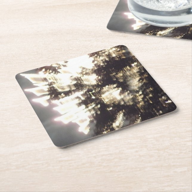 Carré Fireworks 2 dessous de verre en papier (Incliné)