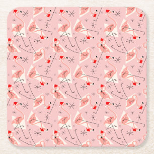 Carré Flamant rose Santas Pink Multi dessous de verre ca
