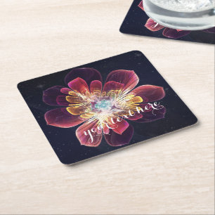 Carré Fleur de mer du Tibet Dessous de verre de boisso