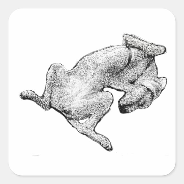 Carré Flop Mode: Activated – Dog Art Sticker (Devant)