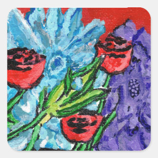 Carré Floral Bouquet Sticker