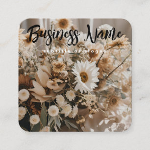 Carré Floral chic   Esthétique   Boho   Carte de visite