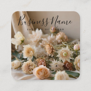 Carré Floral esthétique   Chic   Boho   Carte de visite
