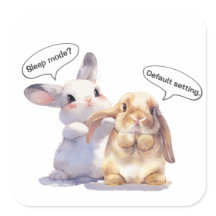 Funny Bunny sticker – Sleep Mode vs Default