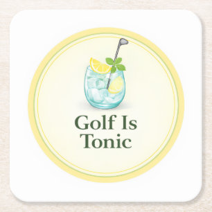Carré Golf Is Tonic   Golf Drinkware Dessous de Verre