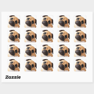 CARRÉ GOOD JOB PUG STICKER