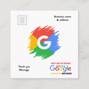 Carré Google Review & Carte de visite avec code QR lié