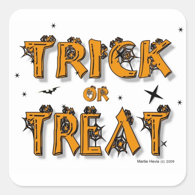 Carré Halloween - Trick or Treat - Sticker (Devant)