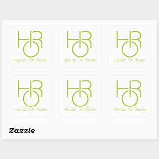Carré Handz On Radio Green Sticker avec logo