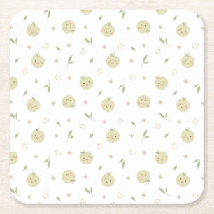 Carré Happy Apples Motif - Dessous de verre papier