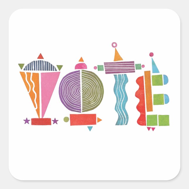 Carré Happy Fun GOTV / Sticker de vote (Devant)