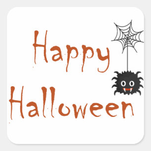 Carré Happy Halloween Spider Sticker