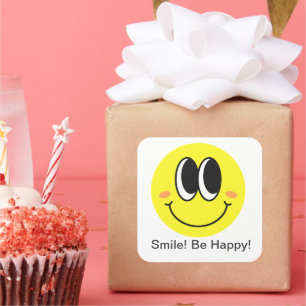 Carré Happy Mood Smiley Sticker Pack 3"x3"