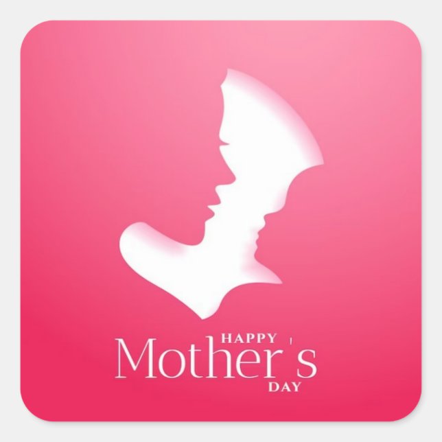 Carré Happy Mothers Day Sticker (Devant)