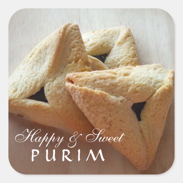 Carré Happy Purim Sticker (Devant)