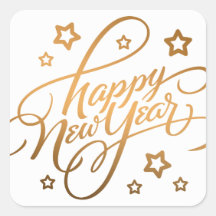 HEUREUSE NOUVELLE ANNÉE À LA MAIN | STICKER