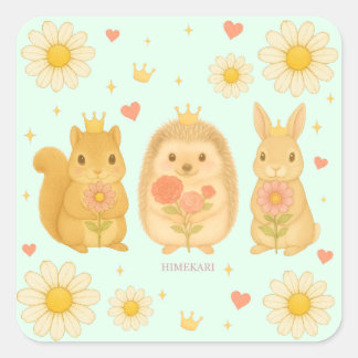 Carré HIMEKARI Stars Sticker – Green
