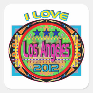 Carré I LOVE Los Angeles Emblem #1 Sticker 2012
