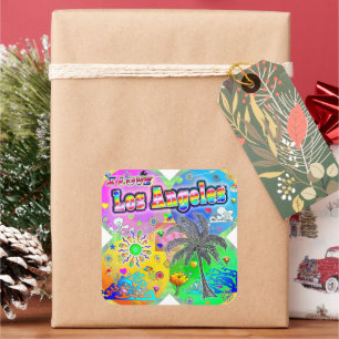 Carré I LOVE Los Angeles Quadro Seasons Sticker