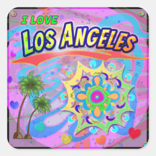 Carré I LOVE Los Angeles True Progress Sticker