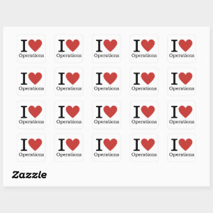 Carré I ❤️ Love Operations - Opérations Dept. - STICKER