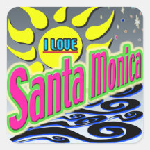 "I LOVE Père Noël Monica : Night Sunshine" Sticker