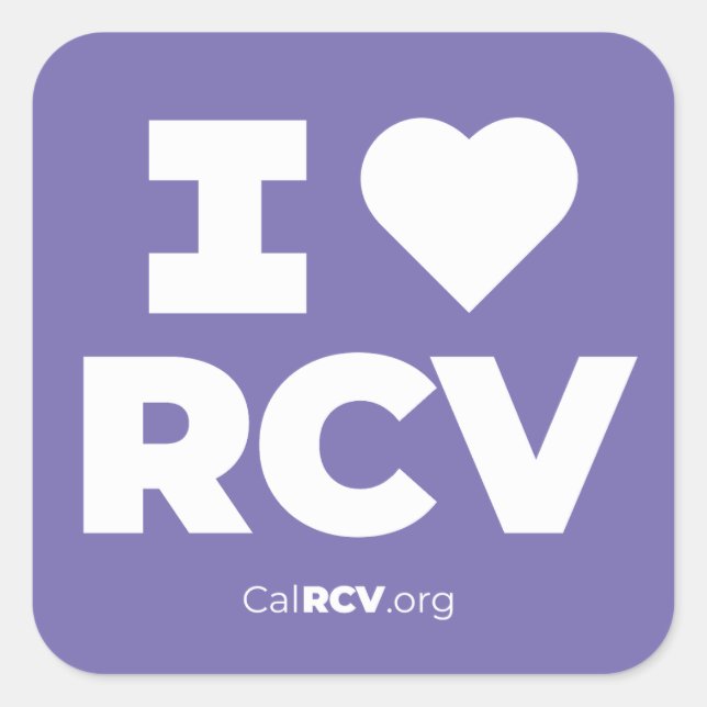 Carré I Love RCV Sticker (Devant)