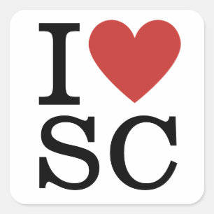 Carré I ❤️ Love SC - Supply Chain STICKER