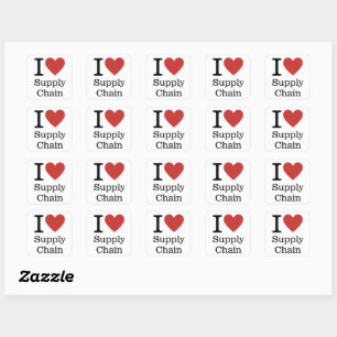 Carré I ❤️ Love Supply Chain STICKER