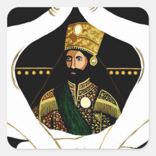 Carré Jah Rastafara Haile Sleassie Blessed Love Sticker