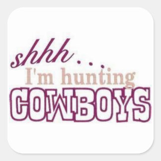 Carré Je chasse Sticker Cowboys