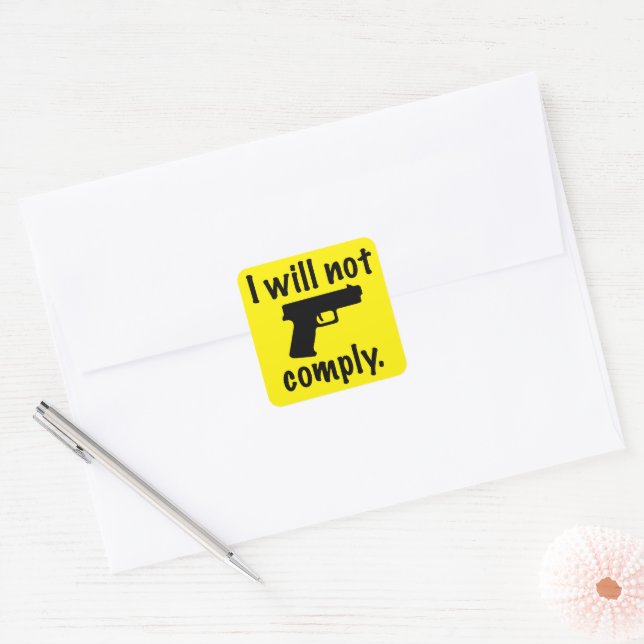 Carré JE NE REMPLISSERAI PAS Sticker (Enveloppe)