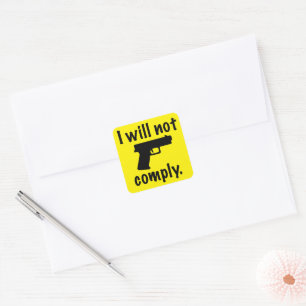 Carré JE NE REMPLISSERAI PAS Sticker