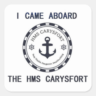 Carré Je Suis Arrivé À Bord Sticker