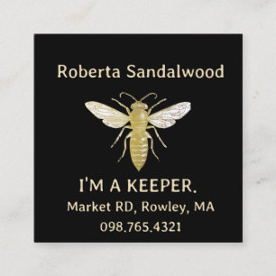 Carré Je suis un Carte de visite d'abeilles
