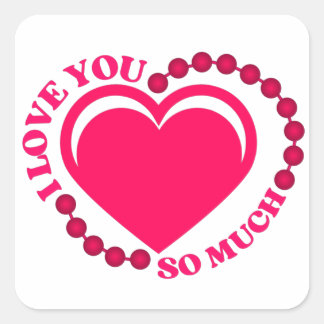 Carré Je T'Aime Tellement Sticker