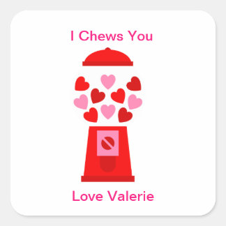 Carré Je vous mâche Sticker Valentine Party Favoriser