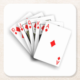 Carré Jeu de Dessous de verre de vidange droite Royal