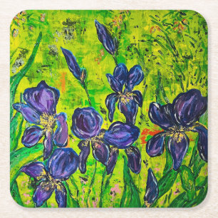 Carré jeu de Dessous de verre iris