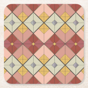 Carré Jeu de Dessous de verre Motif MCM Gold Rose