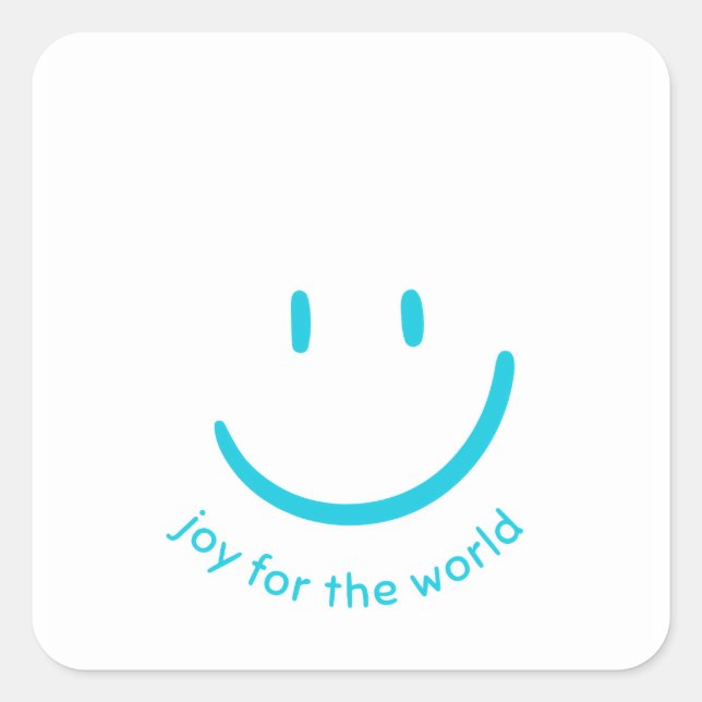 Carré Joie pour le Monde Smiley Face Sticker (Devant)