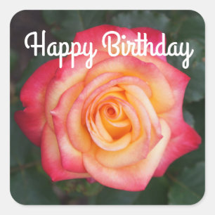 Carré Joyeux Rêve d'anniversaire venez Véritable Sticker