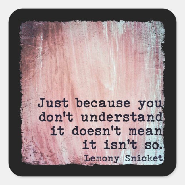 CARRÉ JUST BECAUSE STICKER (Devant)