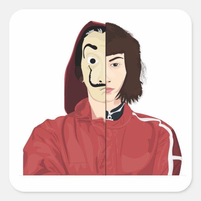 CARRÉ LA CASA DE PAPEL STICKER (Devant)