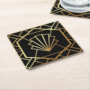 Carré L'art déco Gatsby a inspiré des dessous de verre