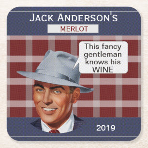 Carré Le Dessous de verre à vin fin Jack