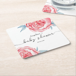 Carré Le Dessous de verre de papier Baby shower