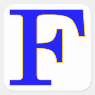 Carré LETTRE BLEUE F Sticker